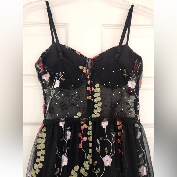Embroidered Illusion Corset Gown - Picture 6 of 6
